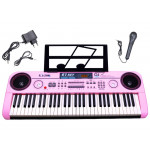 Klávesy 328-06 s mikrofónom ružové